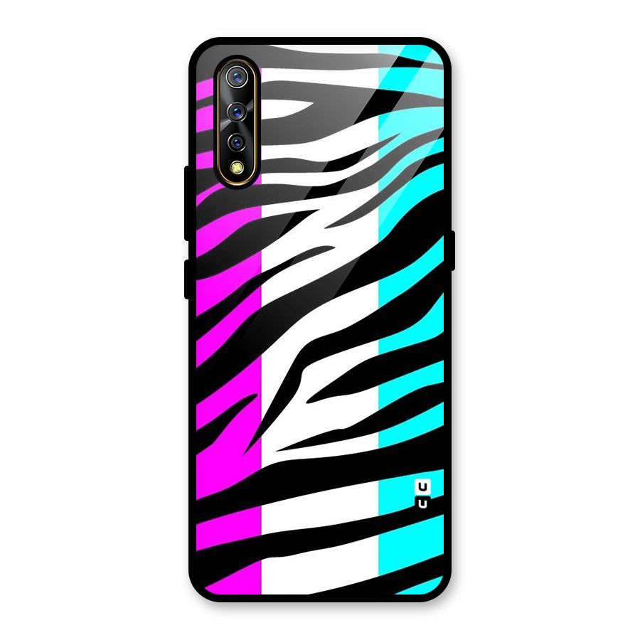 Zebra Texture Glass Back Case for Vivo S1