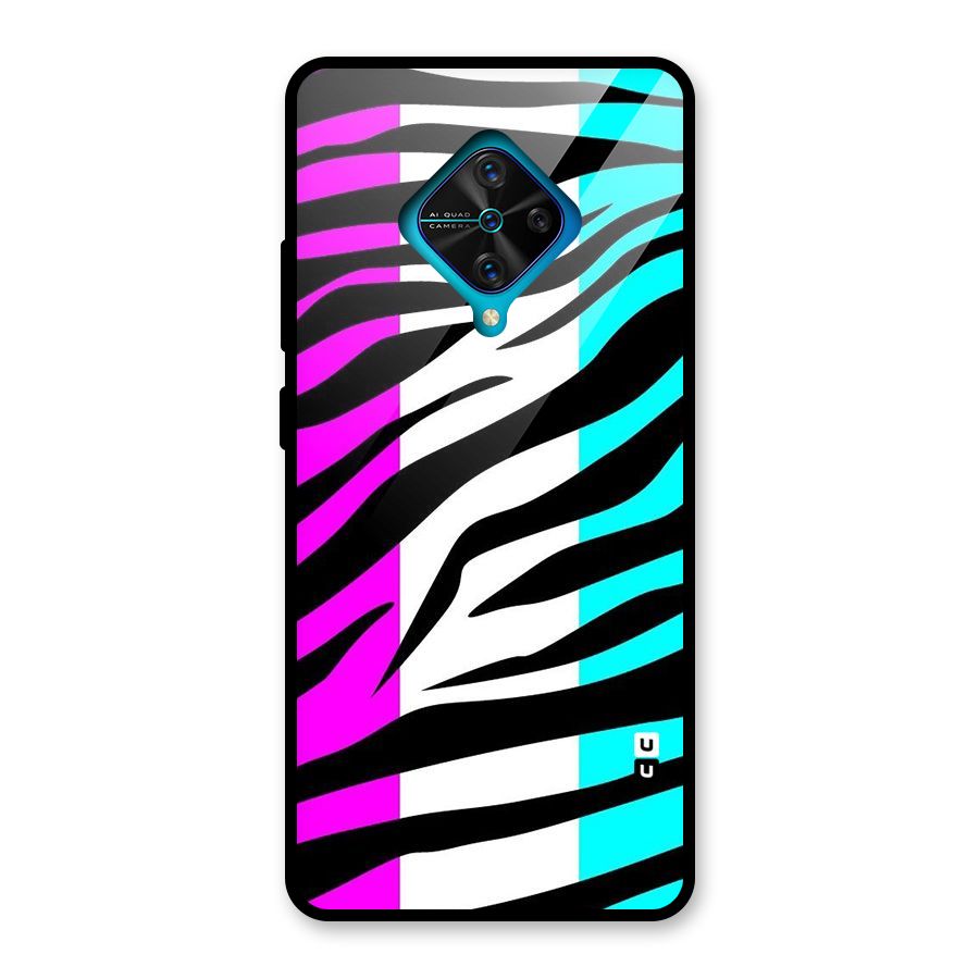Zebra Texture Glass Back Case for Vivo S1 Pro