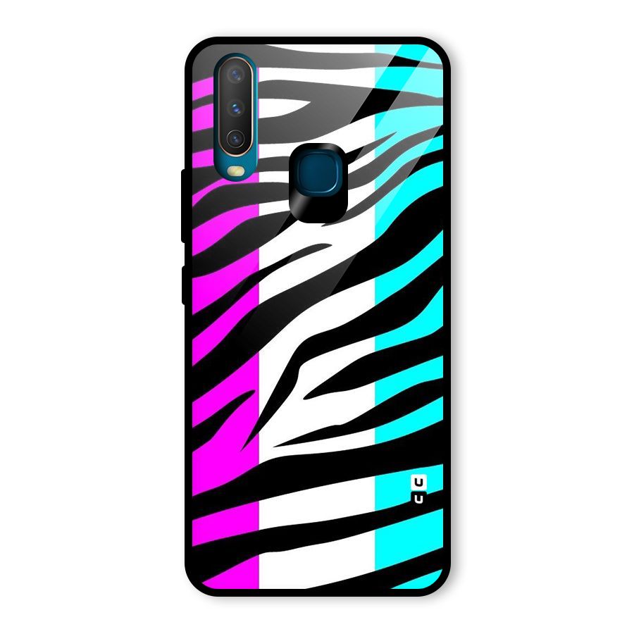Zebra Texture Glass Back Case for Vivo U10