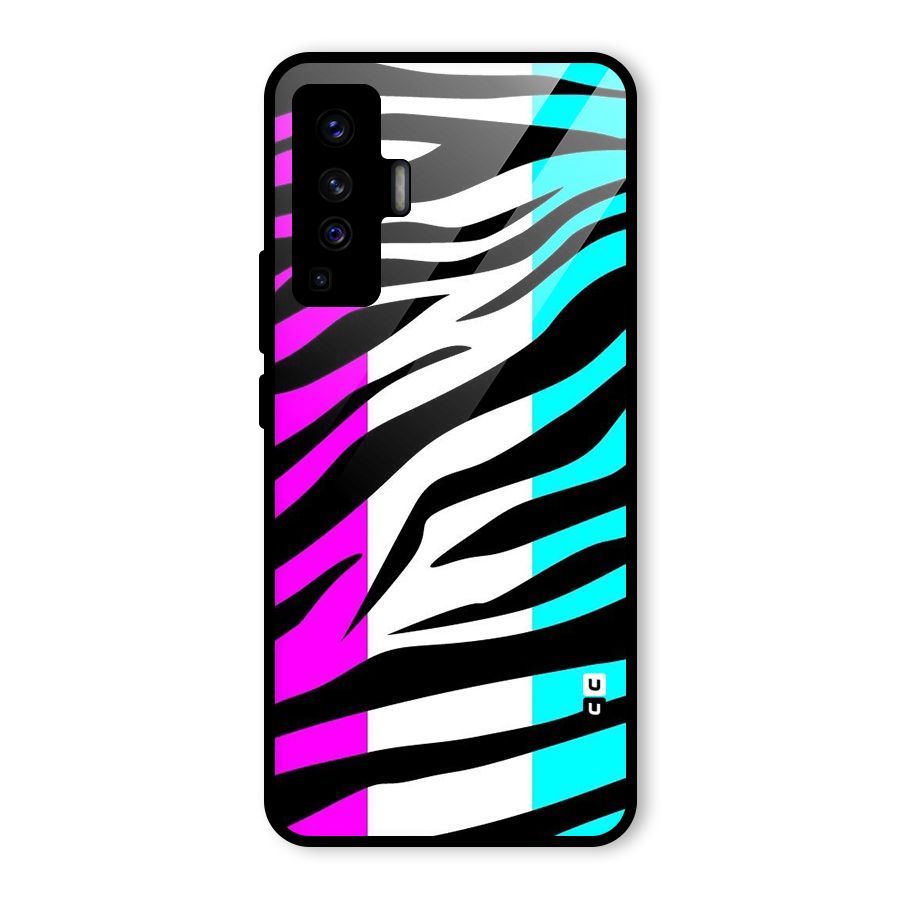 Zebra Texture Glass Back Case for Vivo X50