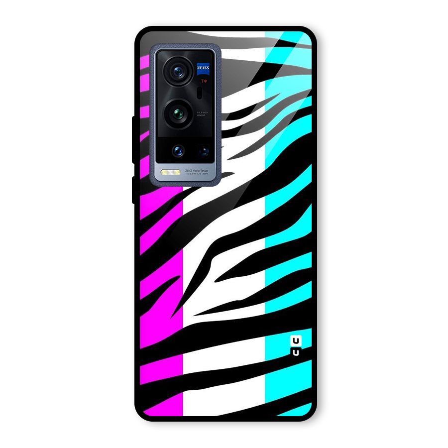 Zebra Texture Glass Back Case for Vivo X60 Pro Plus