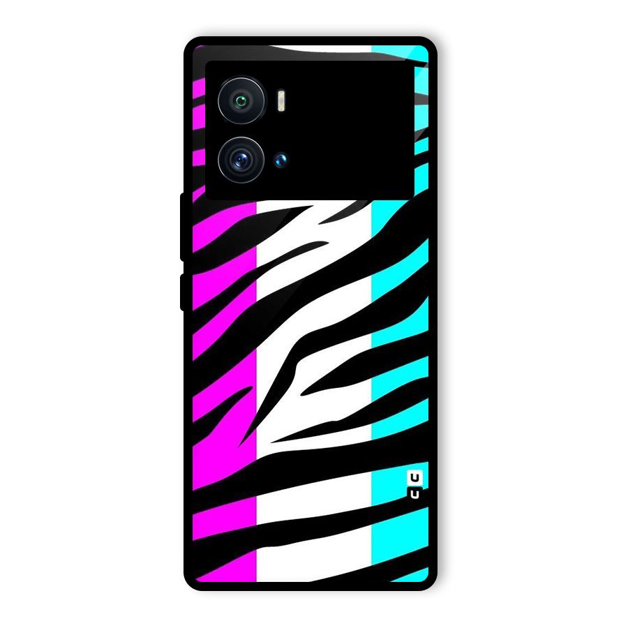Zebra Texture Glass Back Case for Vivo iQOO 9 Pro