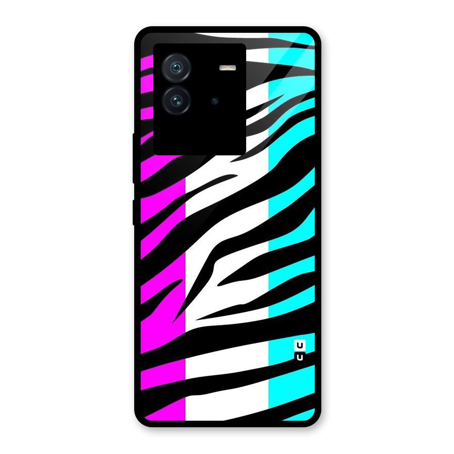Zebra Texture Glass Back Case for Vivo iQOO Neo 6 5G