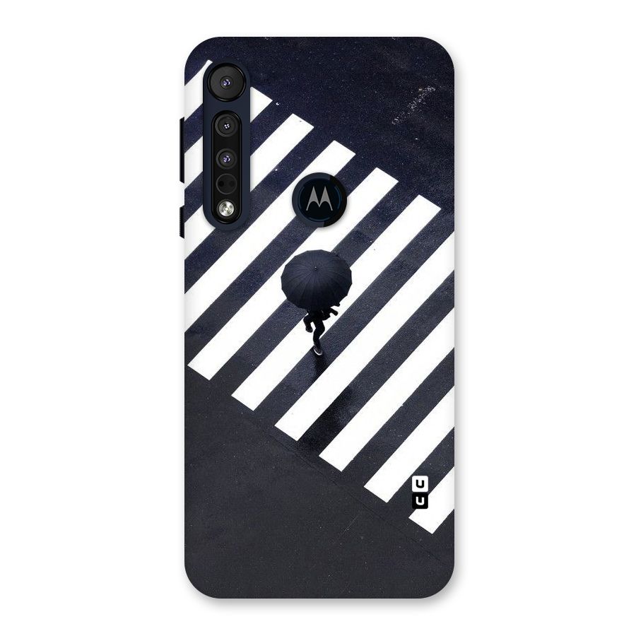Zebra Walking Back Case for Motorola One Macro