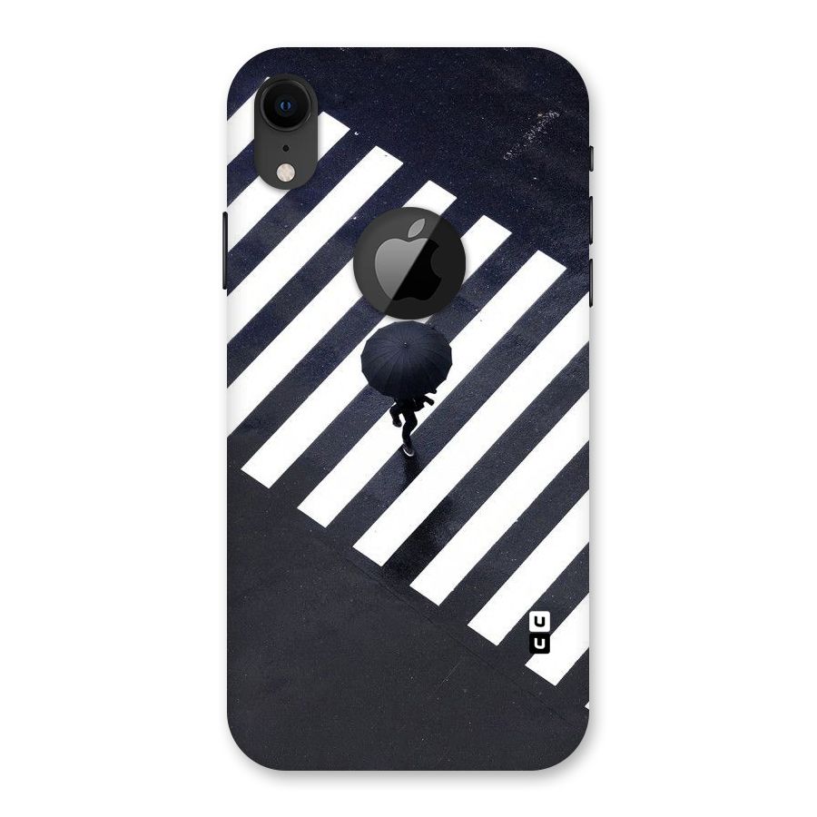Zebra Walking Back Case for iPhone XR Logo Cut