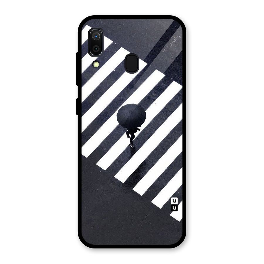 Zebra Walking Glass Back Case for Galaxy A30