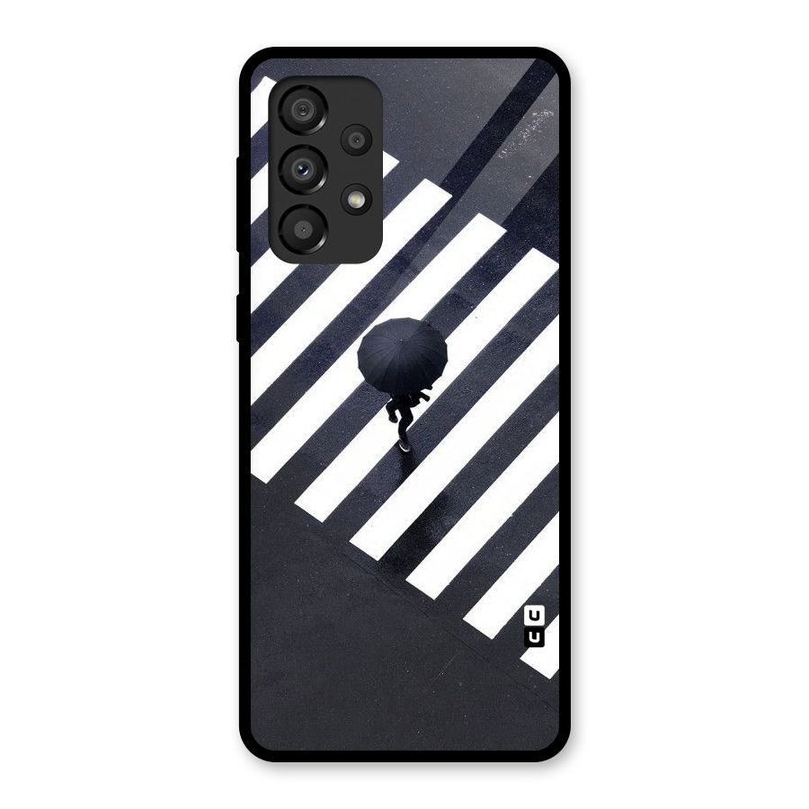 Zebra Walking Glass Back Case for Galaxy A33 5G