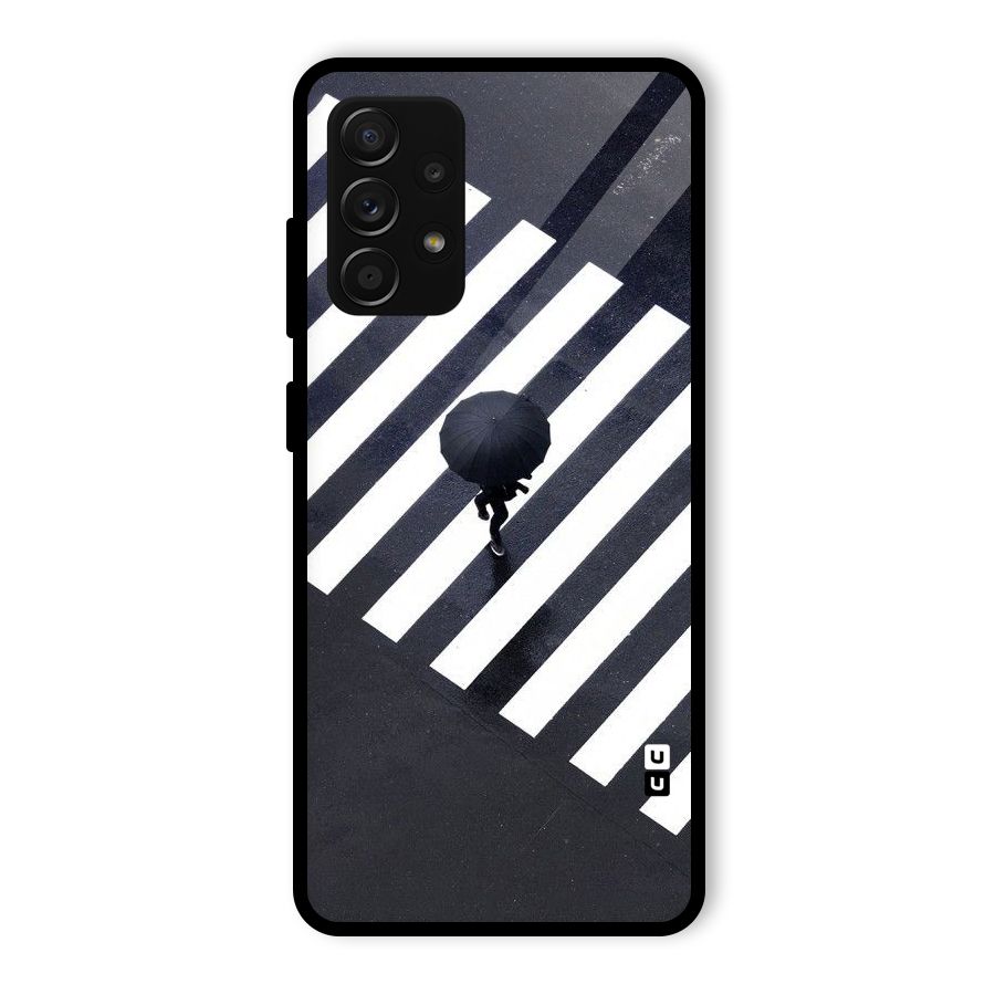Zebra Walking Glass Back Case for Galaxy A53 5G