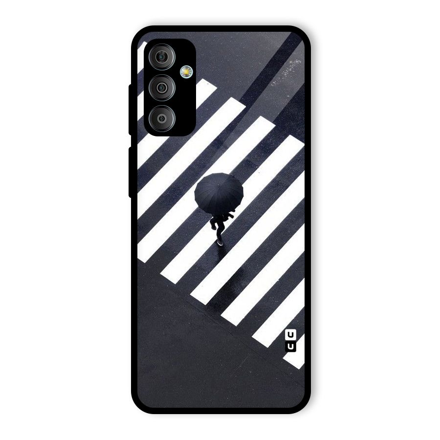 Zebra Walking Glass Back Case for Galaxy F23