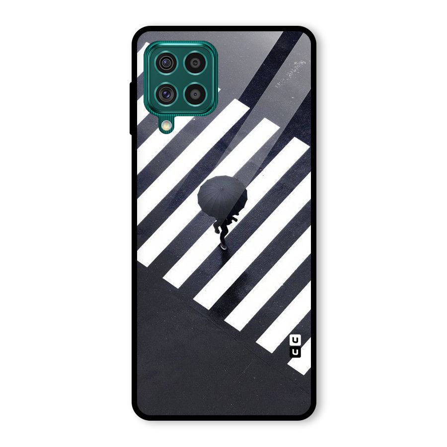 Zebra Walking Glass Back Case for Galaxy F62
