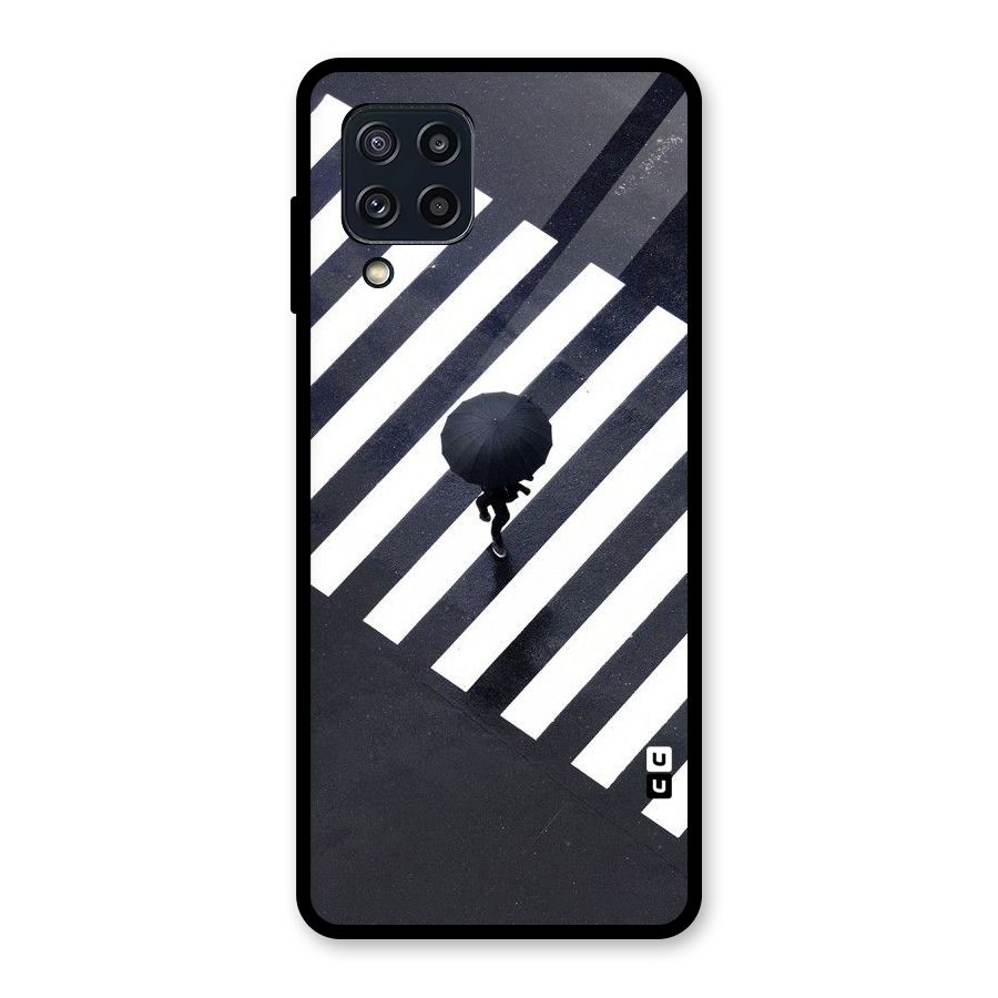 Zebra Walking Glass Back Case for Galaxy M32