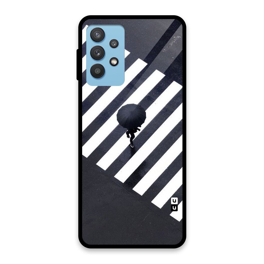 Zebra Walking Glass Back Case for Galaxy M32 5G