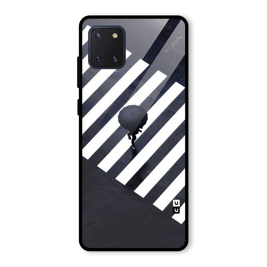 Zebra Walking Glass Back Case for Galaxy Note 10 Lite