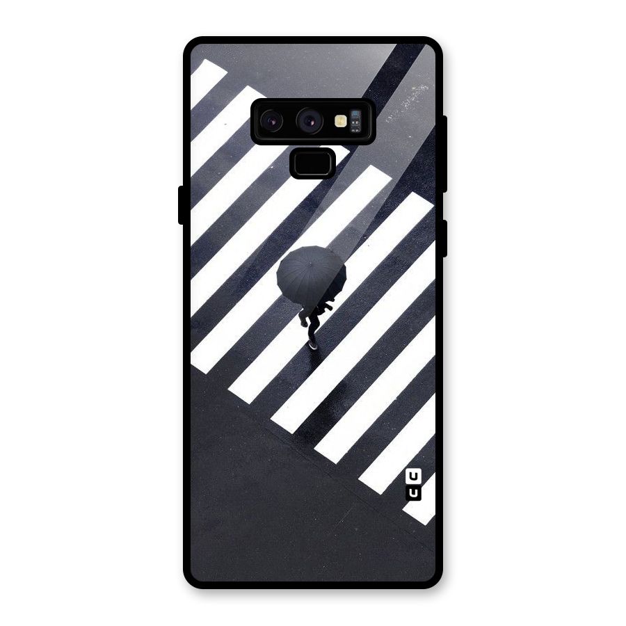 Zebra Walking Glass Back Case for Galaxy Note 9