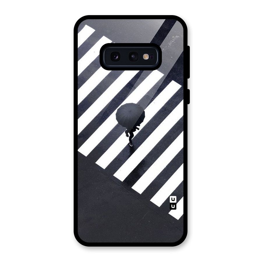 Zebra Walking Glass Back Case for Galaxy S10e