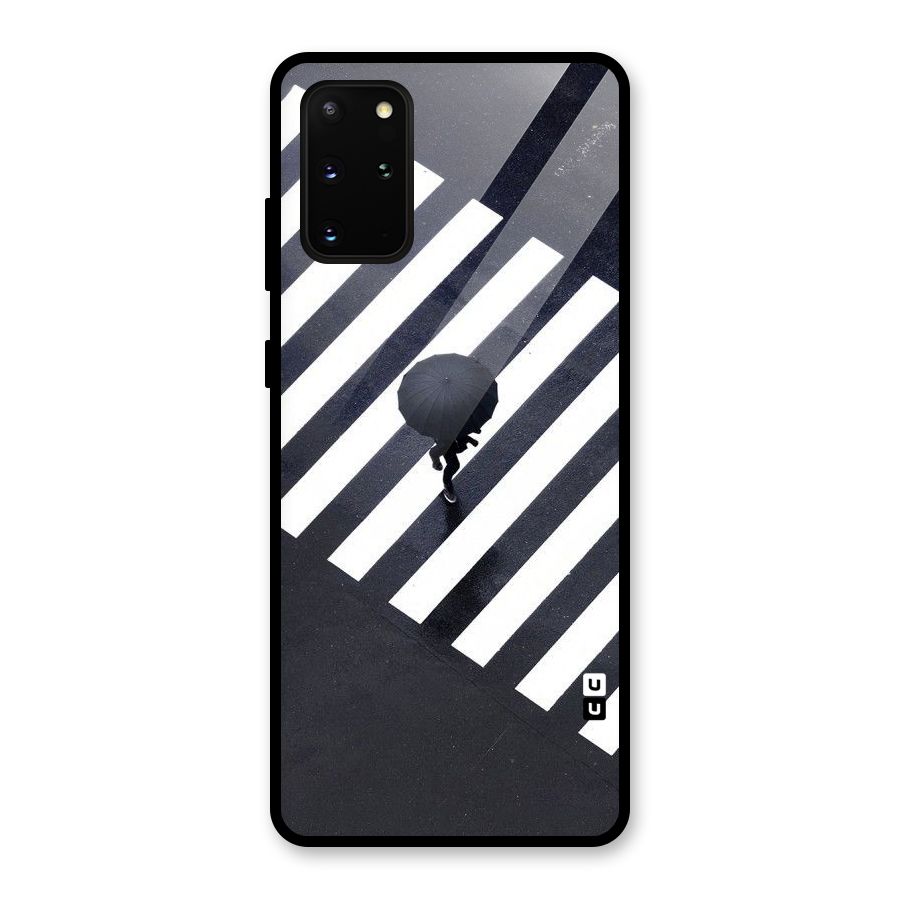 Zebra Walking Glass Back Case for Galaxy S20 Plus