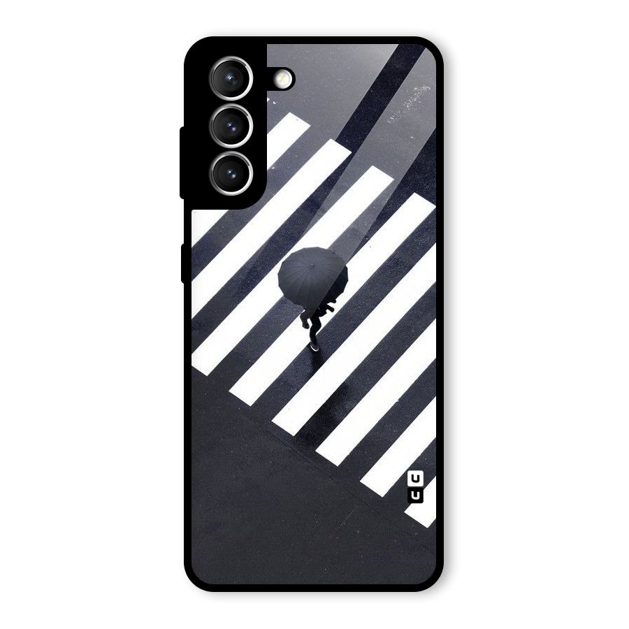 Zebra Walking Glass Back Case for Galaxy S21 5G