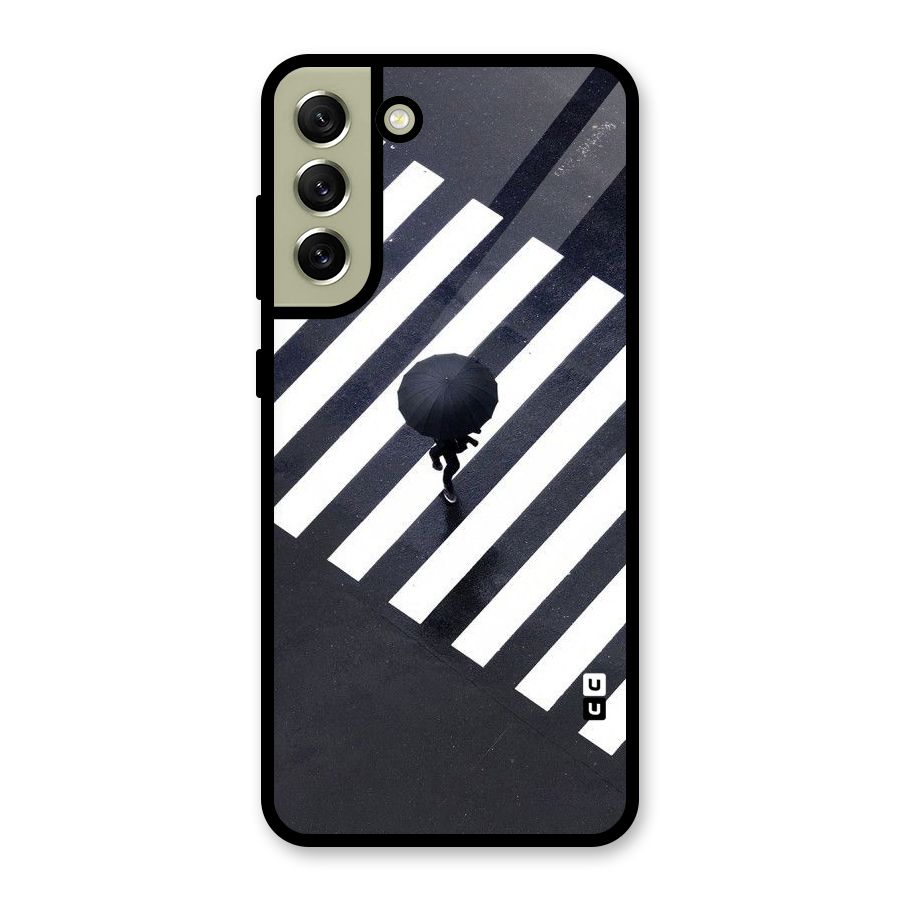 Zebra Walking Glass Back Case for Galaxy S21 FE 5G