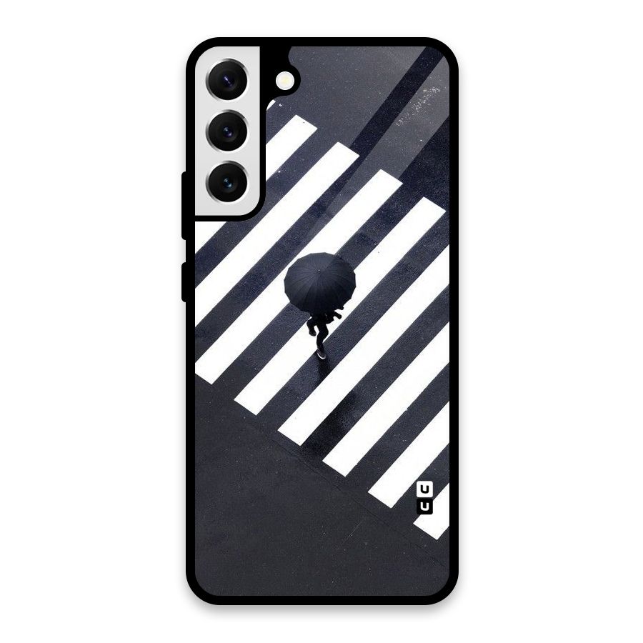 Zebra Walking Glass Back Case for Galaxy S22 Plus 5G