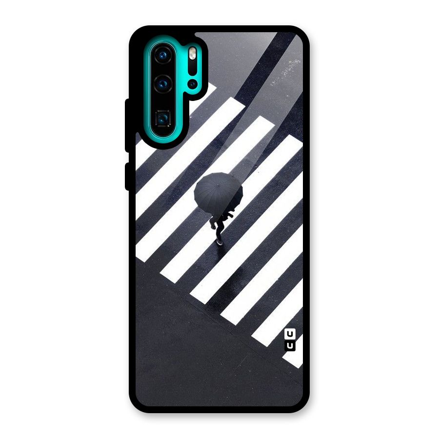 Zebra Walking Glass Back Case for Huawei P30 Pro