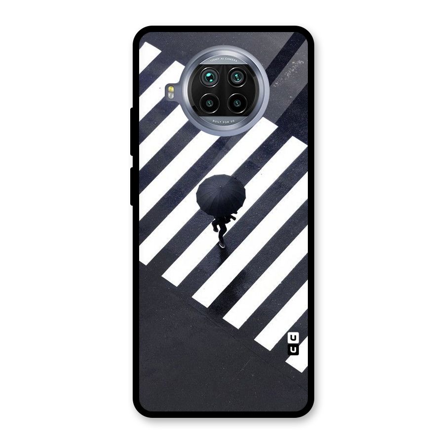 Zebra Walking Glass Back Case for Mi 10i
