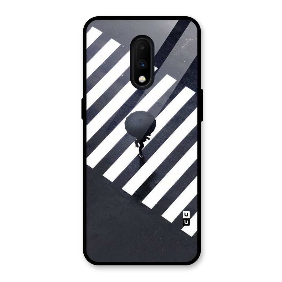Zebra Walking Glass Back Case for OnePlus 7