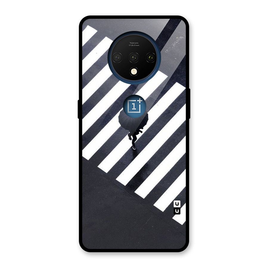 Zebra Walking Glass Back Case for OnePlus 7T