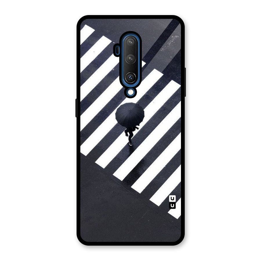 Zebra Walking Glass Back Case for OnePlus 7T Pro