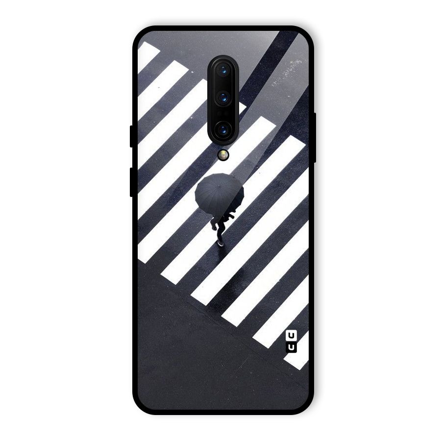 Zebra Walking Glass Back Case for OnePlus 7 Pro