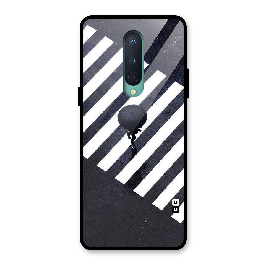 Zebra Walking Glass Back Case for OnePlus 8
