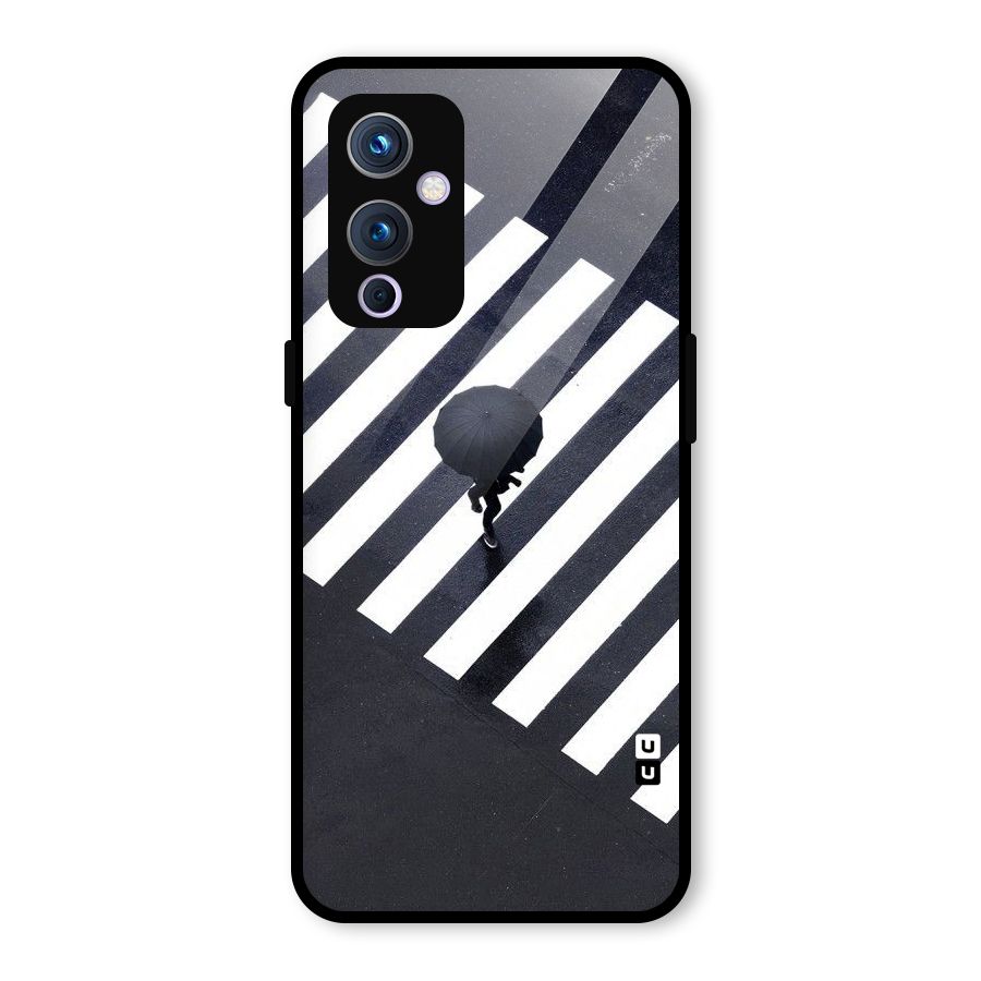 Zebra Walking Glass Back Case for OnePlus 9