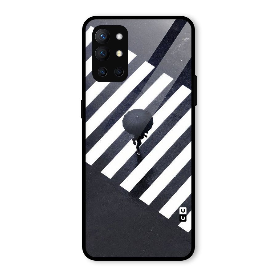 Zebra Walking Glass Back Case for OnePlus 9R