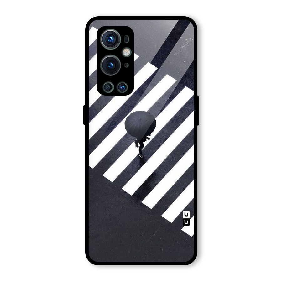 Zebra Walking Glass Back Case for OnePlus 9 Pro