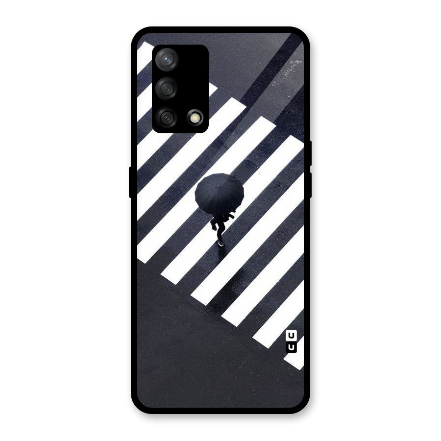 Zebra Walking Glass Back Case for Oppo F19