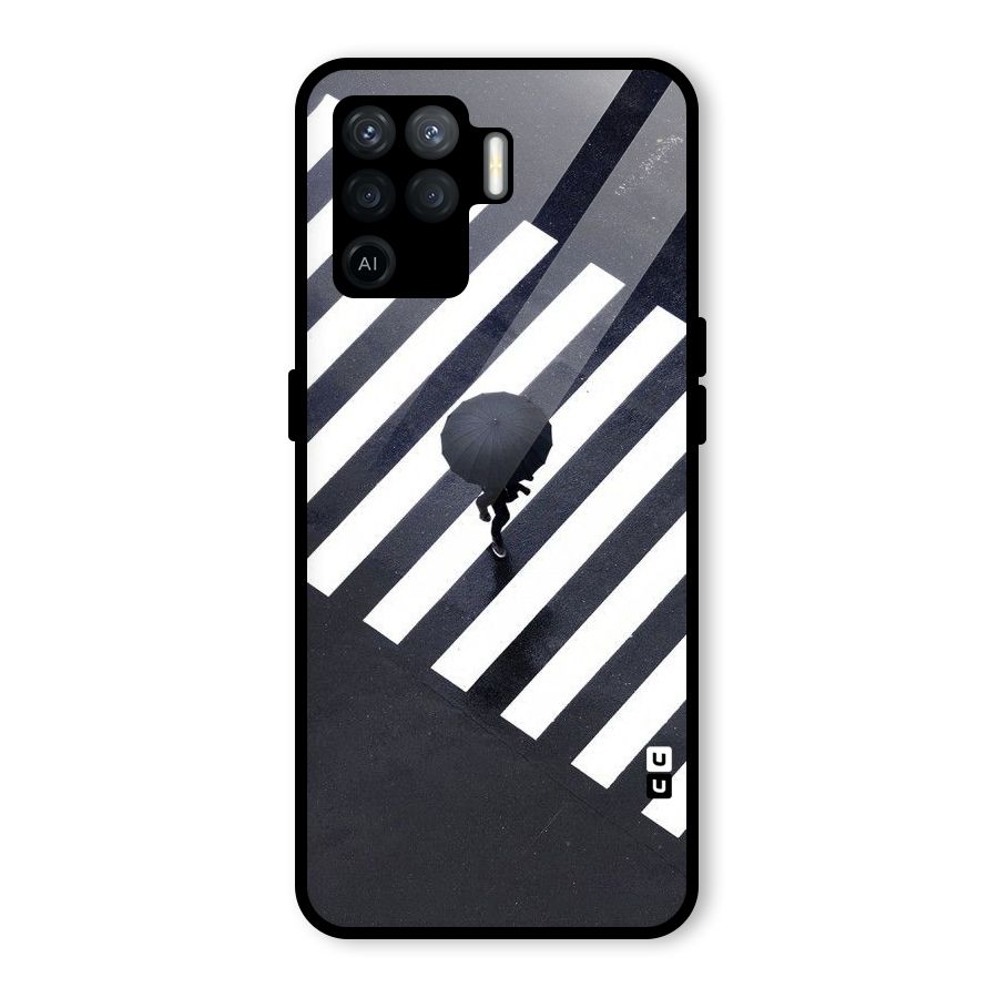 Zebra Walking Glass Back Case for Oppo F19 Pro