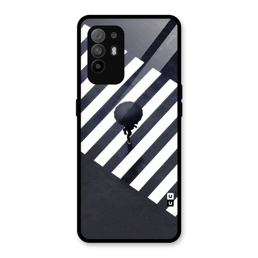 Zebra Walking Glass Back Case for Oppo F19 Pro Plus 5G