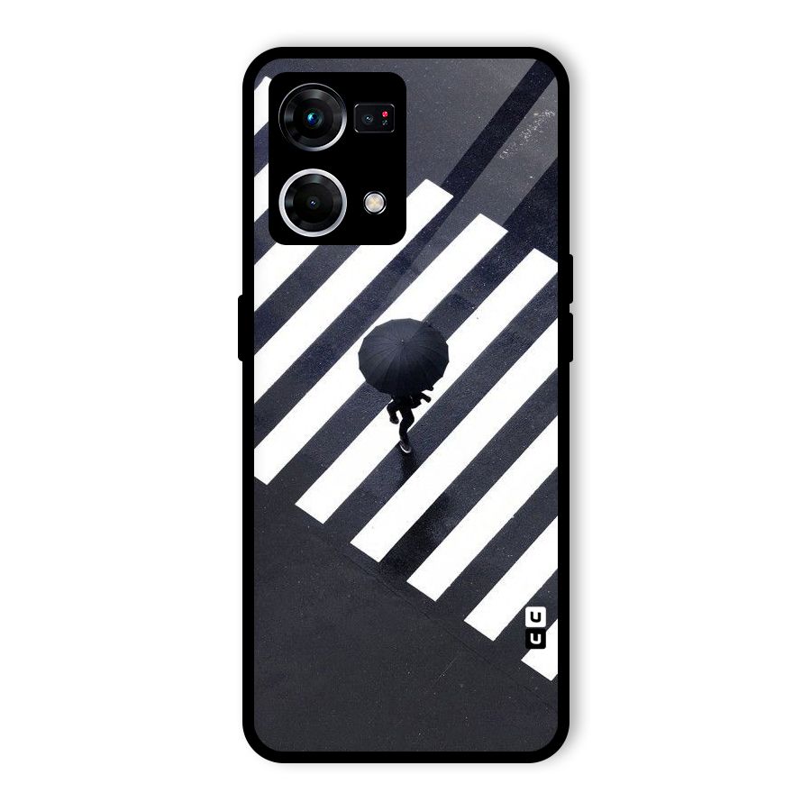 Zebra Walking Glass Back Case for Oppo F21 Pro 4G