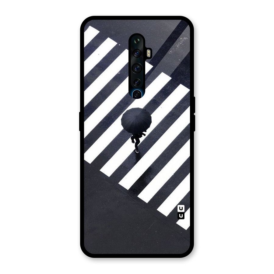 Zebra Walking Glass Back Case for Oppo Reno2 F