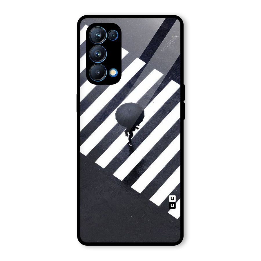 Zebra Walking Glass Back Case for Oppo Reno5 Pro 5G
