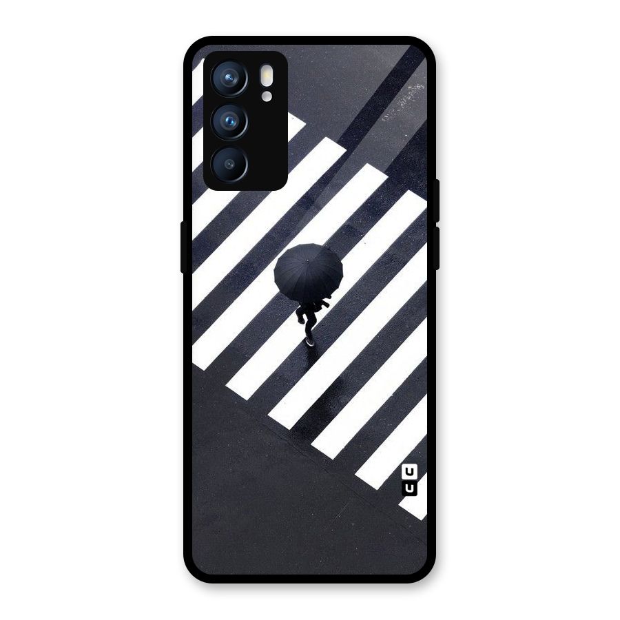 Zebra Walking Glass Back Case for Oppo Reno6 5G
