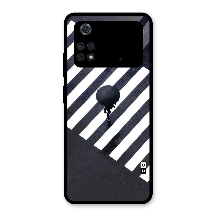 Zebra Walking Glass Back Case for Poco M4 Pro 4G