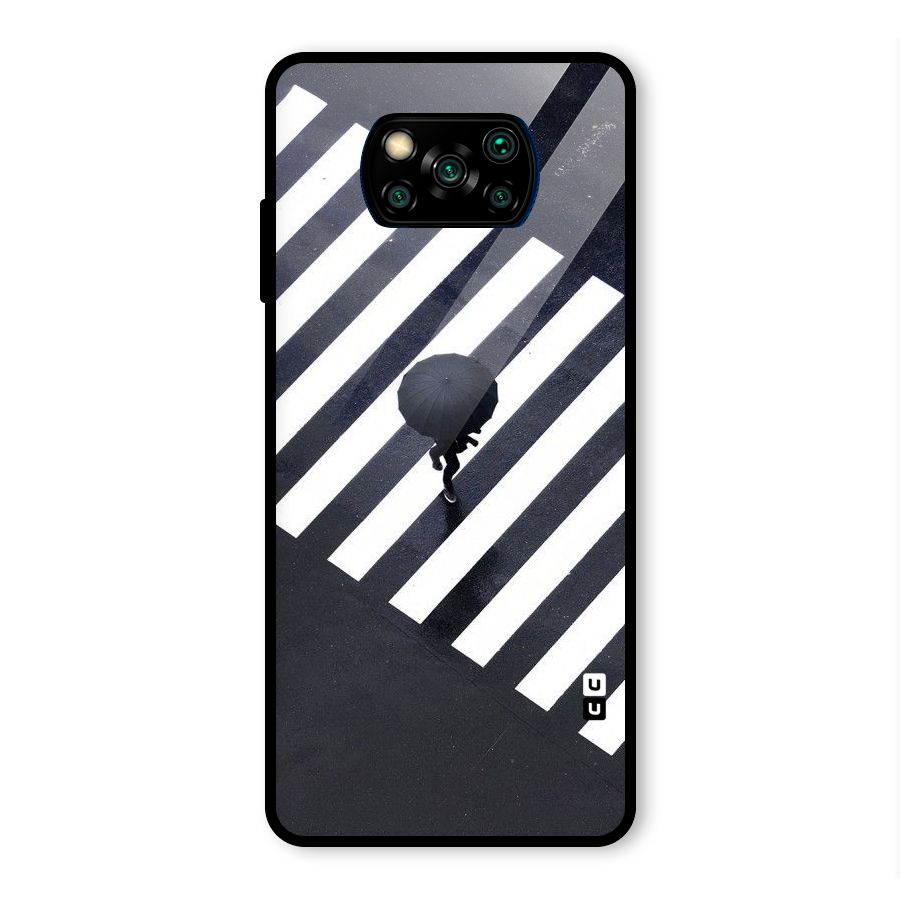 Zebra Walking Glass Back Case for Poco X3 Pro