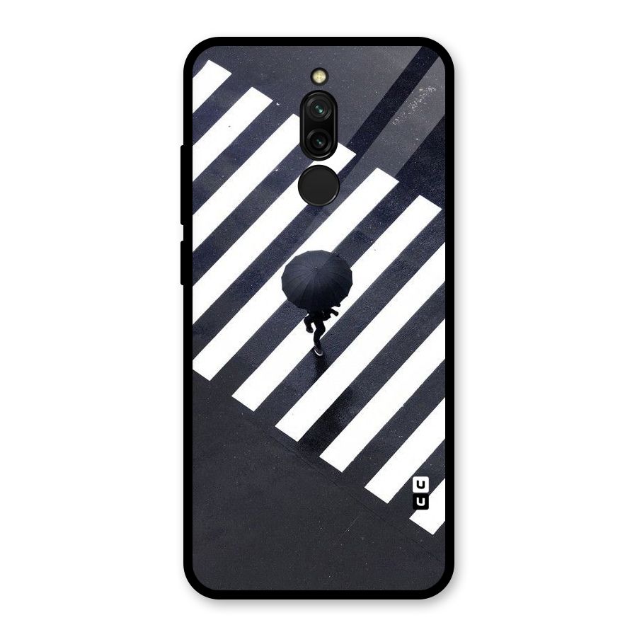 Zebra Walking Glass Back Case for Redmi 8