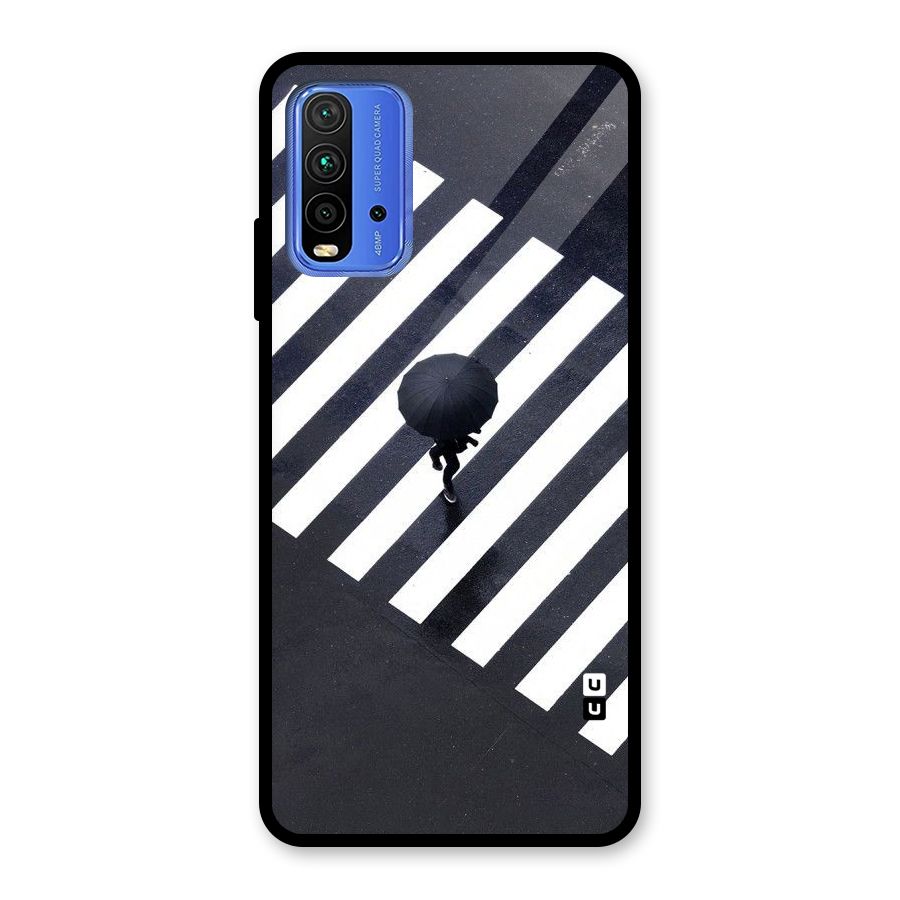 Zebra Walking Glass Back Case for Redmi 9 Power