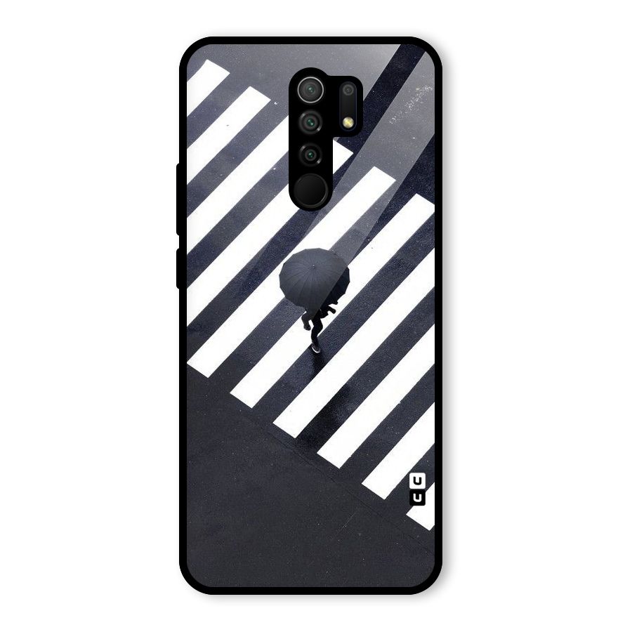 Zebra Walking Glass Back Case for Redmi 9 Prime