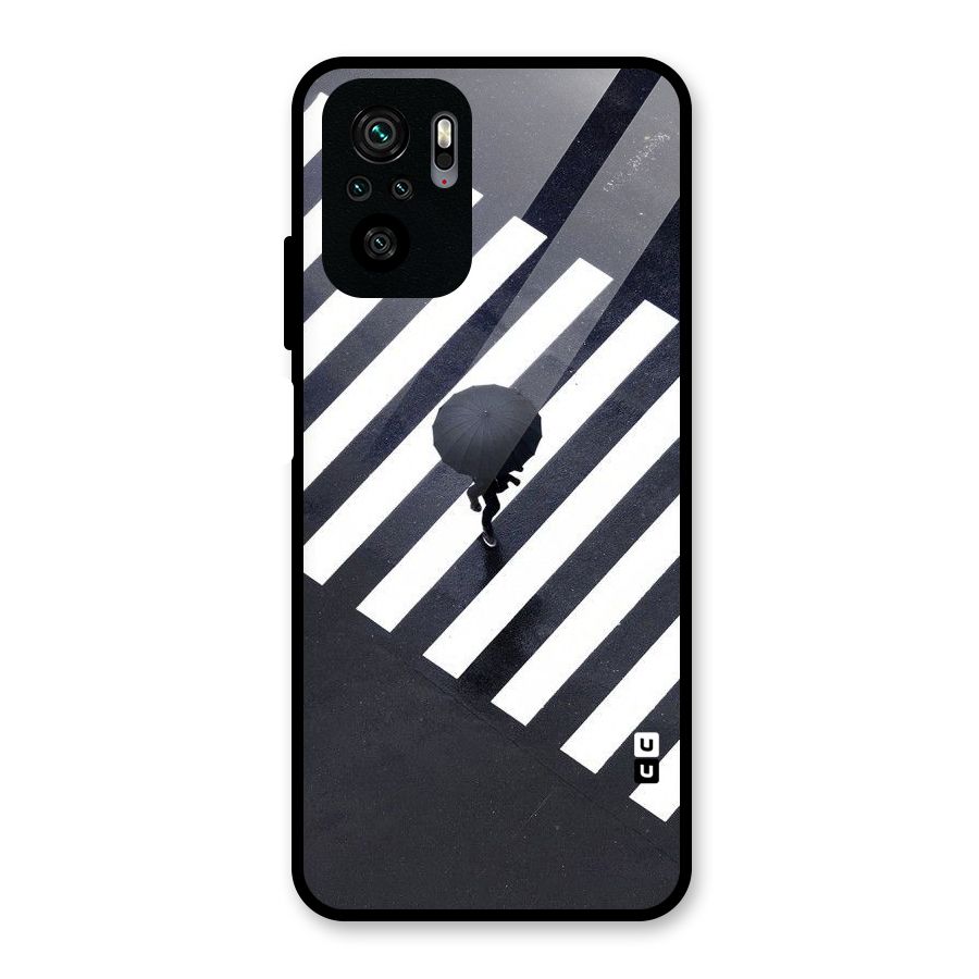 Zebra Walking Glass Back Case for Redmi Note 10S