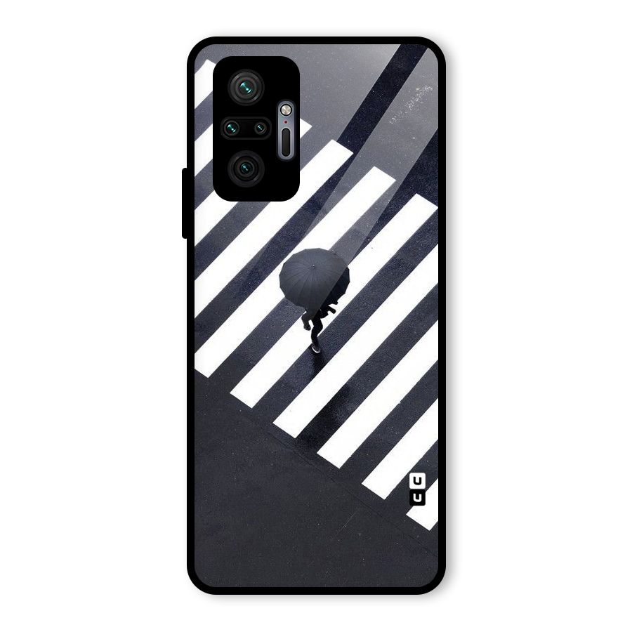 Zebra Walking Glass Back Case for Redmi Note 10 Pro