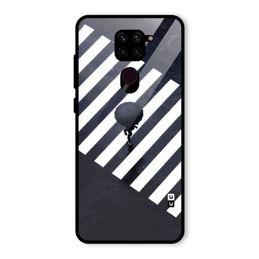 Zebra Walking Glass Back Case for Redmi Note 9