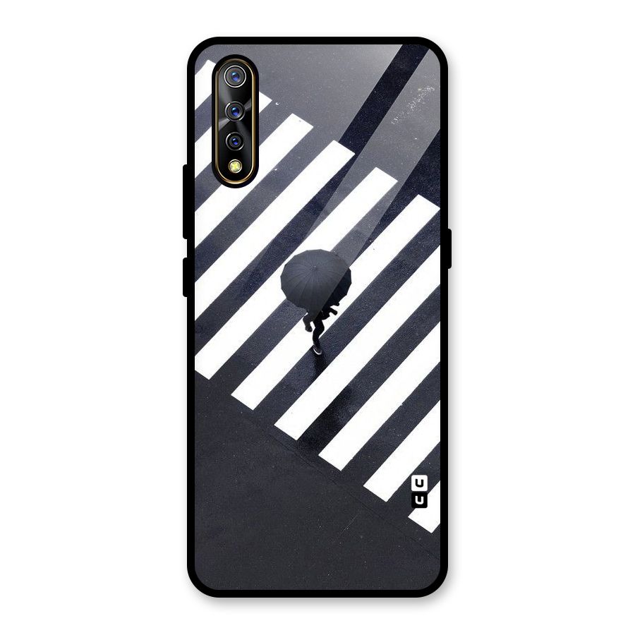 Zebra Walking Glass Back Case for Vivo S1