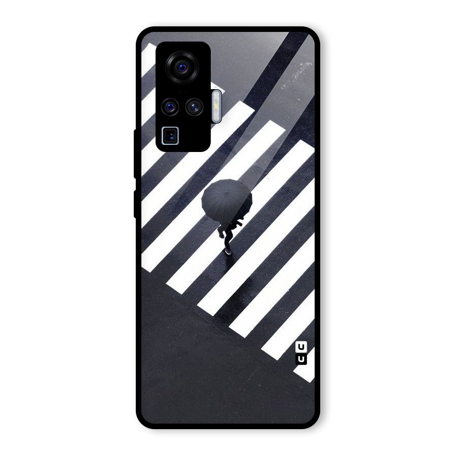Zebra Walking Glass Back Case for Vivo X50 Pro